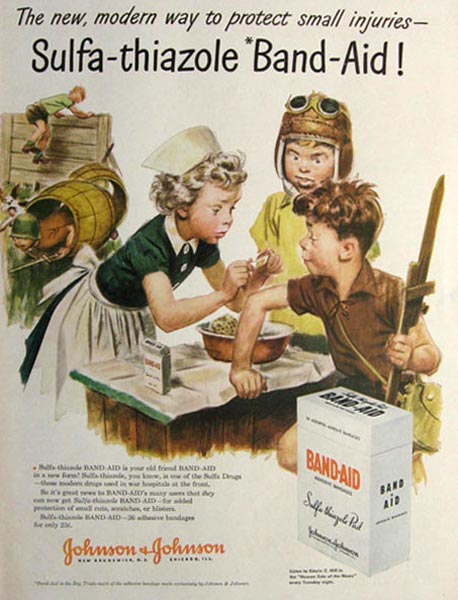 Sulfa-thiazole Band Aids (Пластырь с сульфатиазолом), 1940s