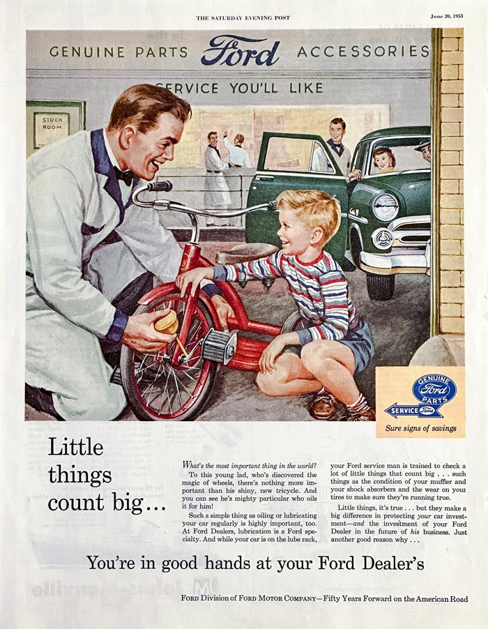 “Little things count big...” («Мелочи имеют большое значение...»), 20 June 1953