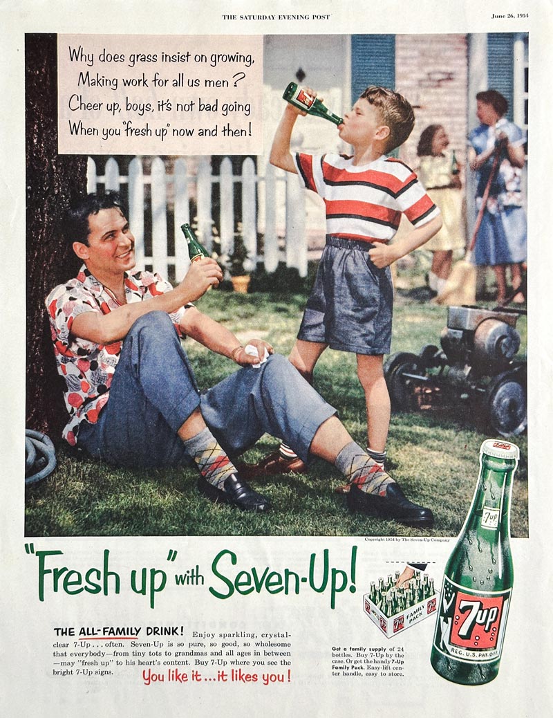 "Fresh up" with SEVEN-UP («Освежитесь» с SEVEN-UP), 26 June 1954