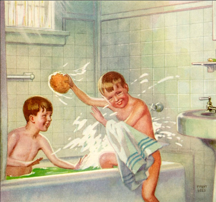 Brothers bathing (Купающиеся братья), 1930s