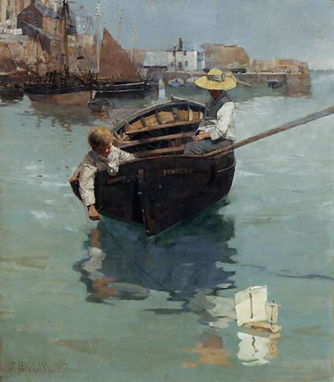 Fowey Harbour, Cornwall (Порт Фовей, Корнуолл), 1887