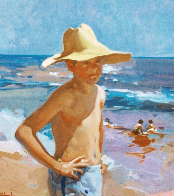 Niño en la orilla, playa de Garrucha (Мальчик на берегу, пляж Гарруча), 1993