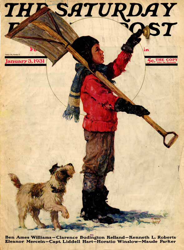 Snow Shoveler Ringing Doorbell (Звонящий снегоуборщик), January 3, 1931