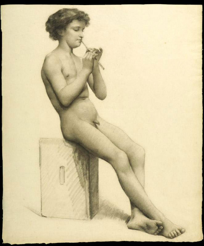 Nude Ephebe with Flute (Обнажённый подросток с флейтой), 1840-1865