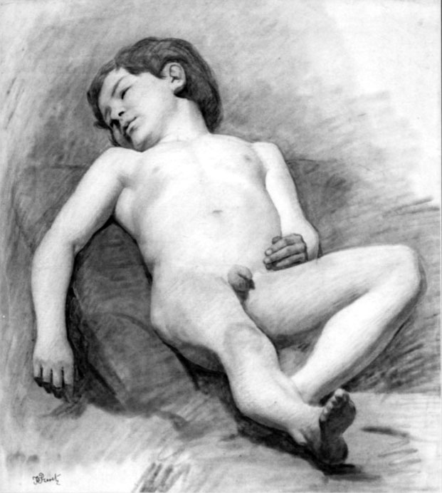 Nude Sleeping Boy (Нагой спящий мальчик), 1880-1900