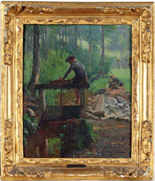 Garçons jouant auprès d'une vanne (Мальчики, играющие рядом с шлюзом), 1897