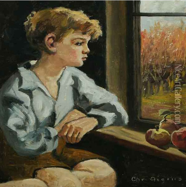 A Boy sitting by the window (Мальчик, сидящий у окна)