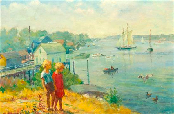 Two Boys at Harbor Hill, Booth Harbor Maine (Два мальчика в Харбор Хилл, Бут Харбор Майн)