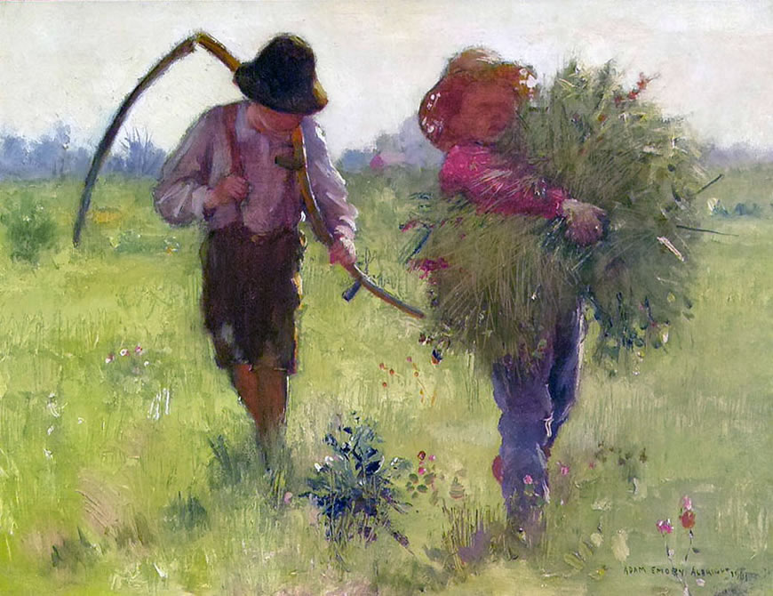 Two Boys with Flowers and Hay (Два мальчика с цветами и сеном), 1901