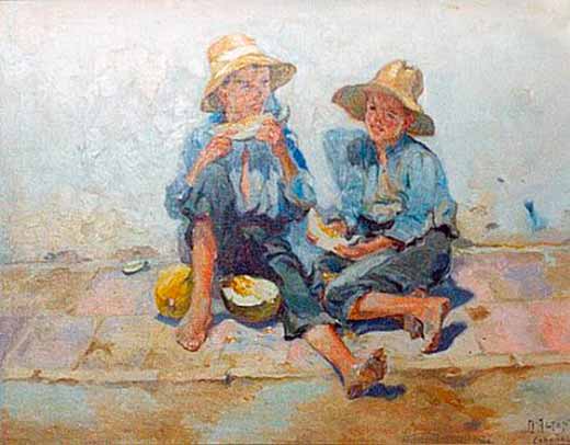 Boys Eating Melons (Мальчики, поедающие дыню), c.1922