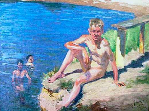 Nude Boys at the Swimming Hole (Мальчики, купающиеся в пруду), 1918