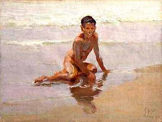 Nude Boy on the Beach, Valencia (Нагой мальчик на пляже Валенсии), 1912