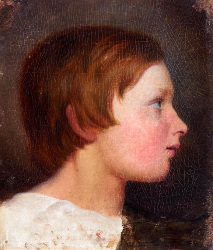 Portrait of a young boy, maybe his son Friedrich Amerling (Портрет мальчика, возможно, сына художника Фридриха Амерлинга), c.1840