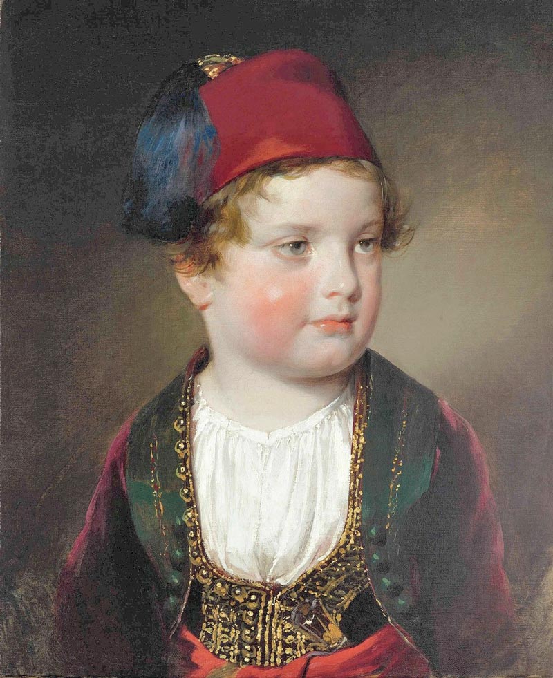 Portrait of Prince Victor Odescalchi in Greek costume (Портрет принца Виктора Одескальки в греческом костюме), 1838