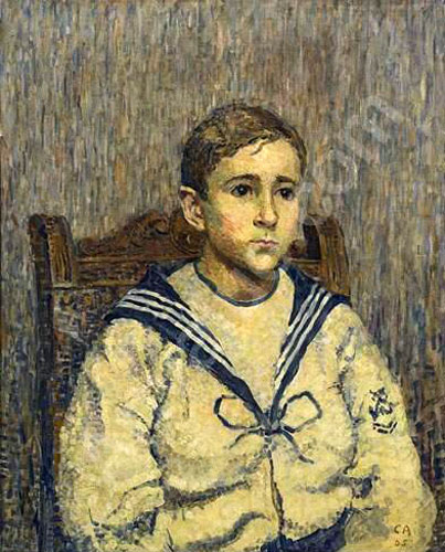 Portrait d'un jeune garçon en costume de marin (Портрет мальчика в матроске), 1905