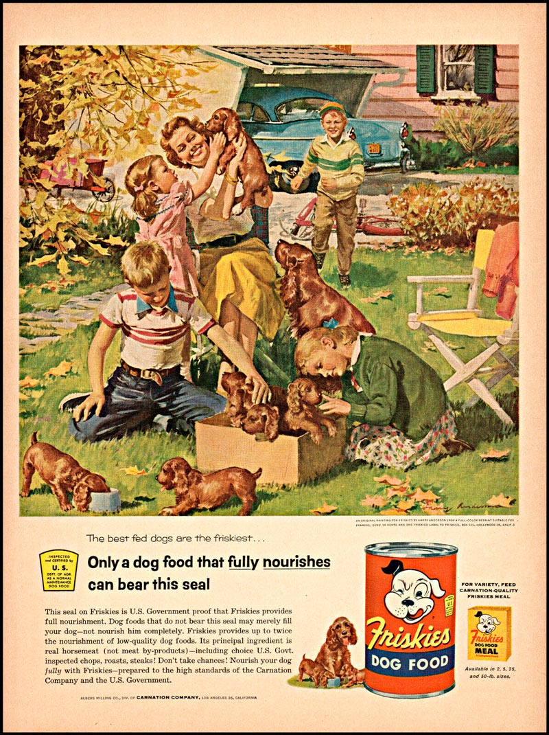 Friskies Dog Food (Корм для собак Friskies), 1955