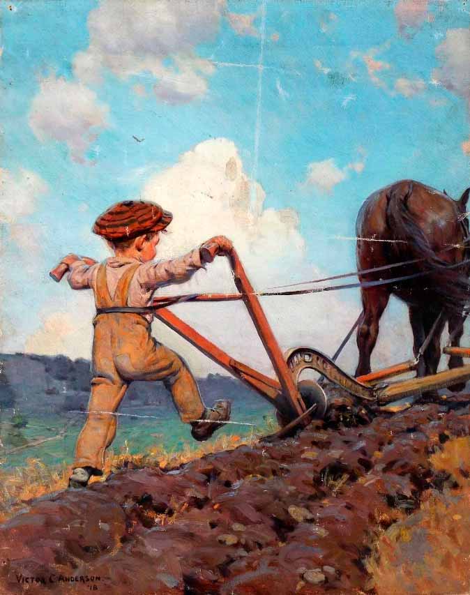 Boy with a plough (Мальчик с плугом), 1918