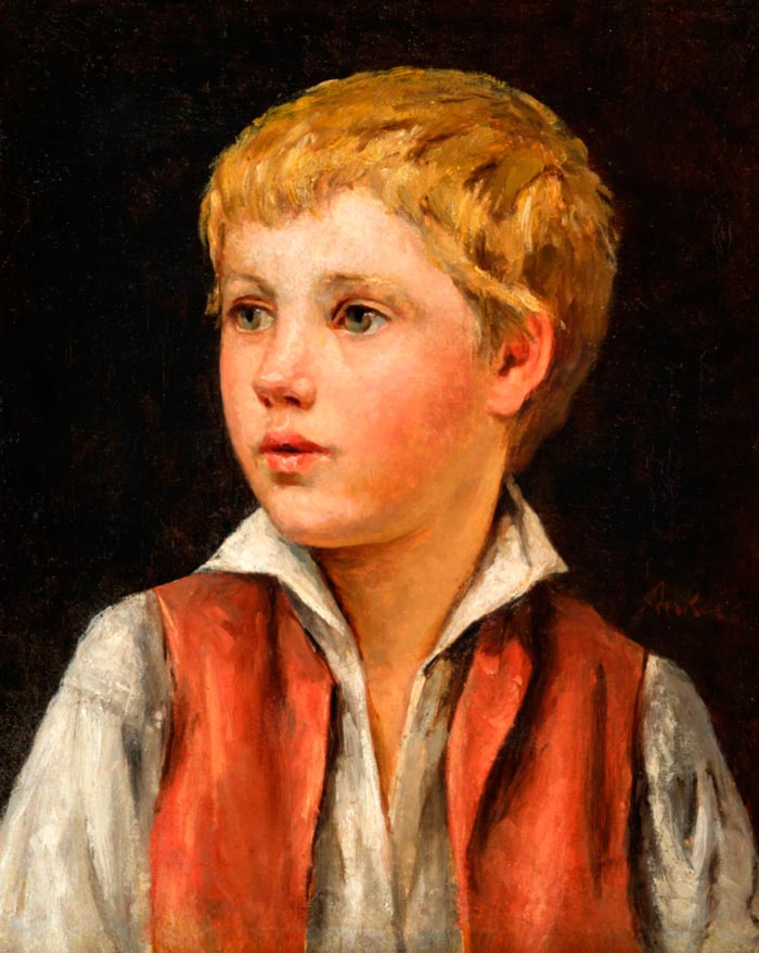 Boy with a Red Waistcoat / Albert Charles Gaschen (Мальчик в красном жилете / Альберт Шарль Гашен)