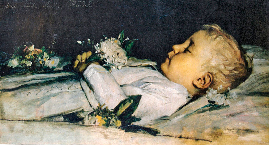 Ruedi Anker auf dem Totenbett (Руди Анкер на смертном одре), 1869