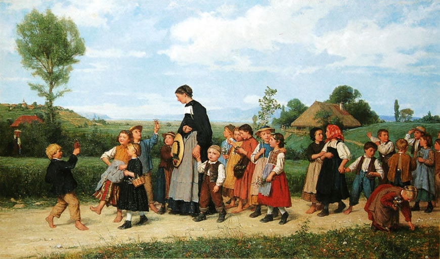 Schulspaziergang (Школьники на прогулке), 1872