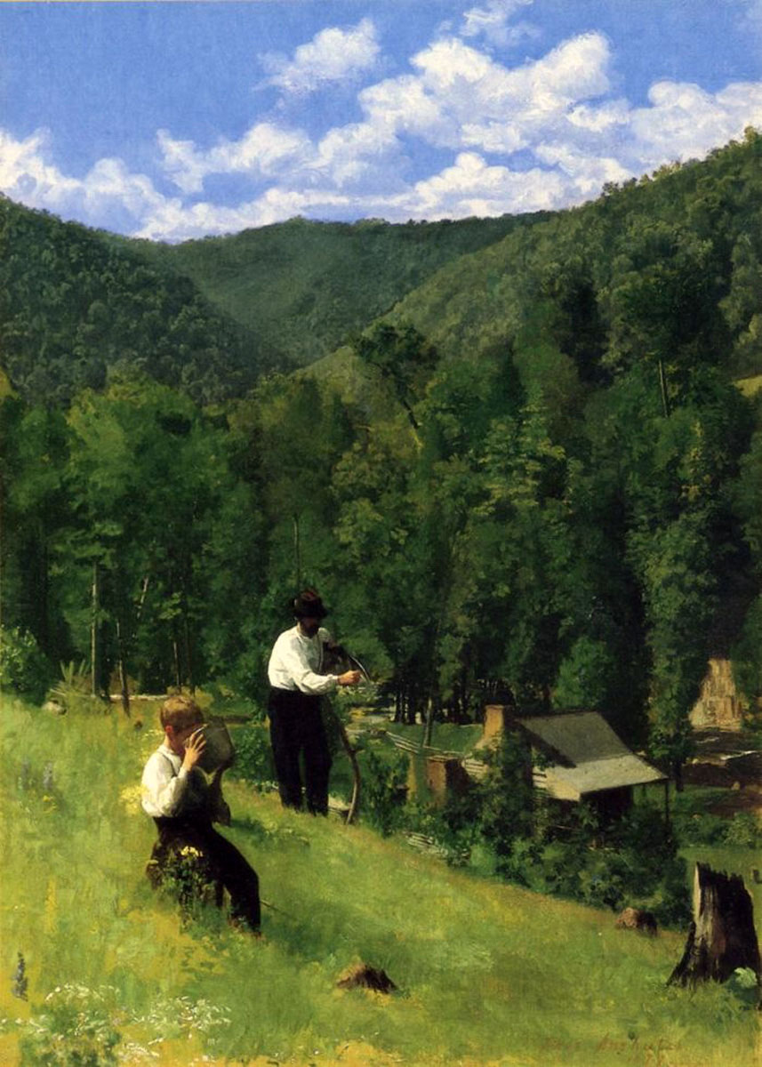 The farmer and his son at harvesting (Фермер и его сын на поле)