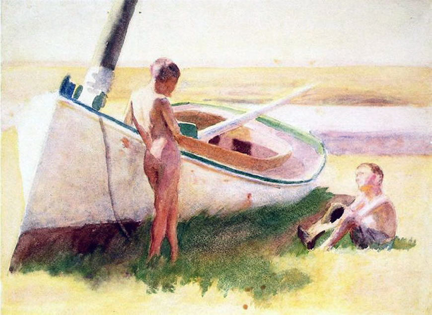 Two Boys by a Boat (Два мальчика у лодки)