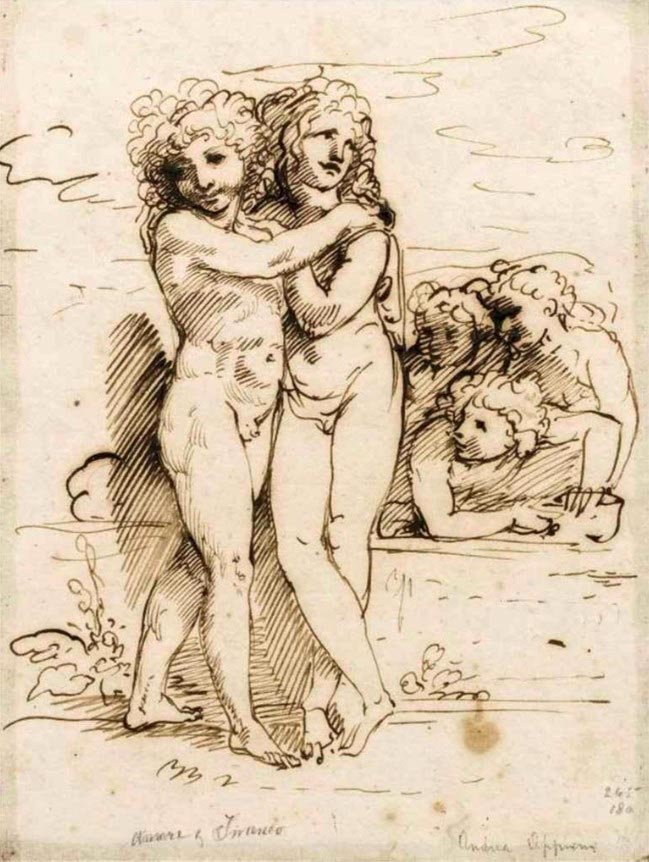 Cupid and Hymen accompanied by amorini (Купидон и Гимен в сопровождении аморин)