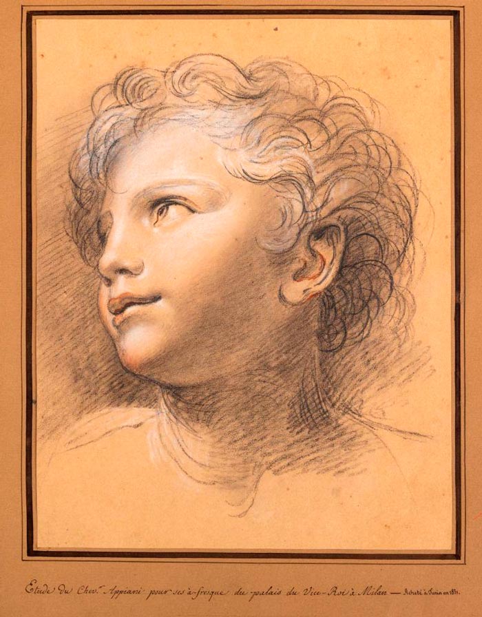 Studio di testa per un affresco del Palazzo del Vicerè a Milano (Эскиз головы для фрески во Дворце вице-короля в Милане)