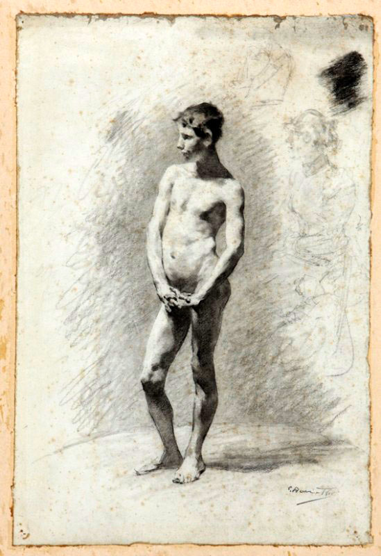 Academia Masculina (Академический рисунок мужчины), c.1892-1893