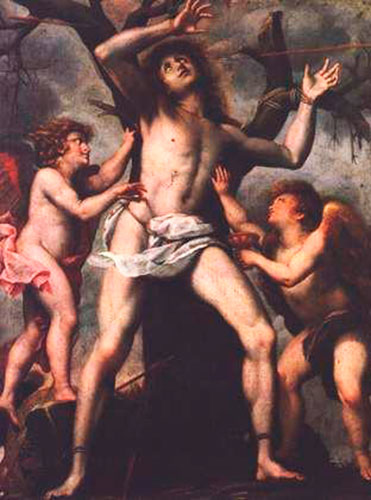 Saint Sebastian Succoured by the Angels (Св.Себастиан, поддерживаемый Ангелами), c.1624