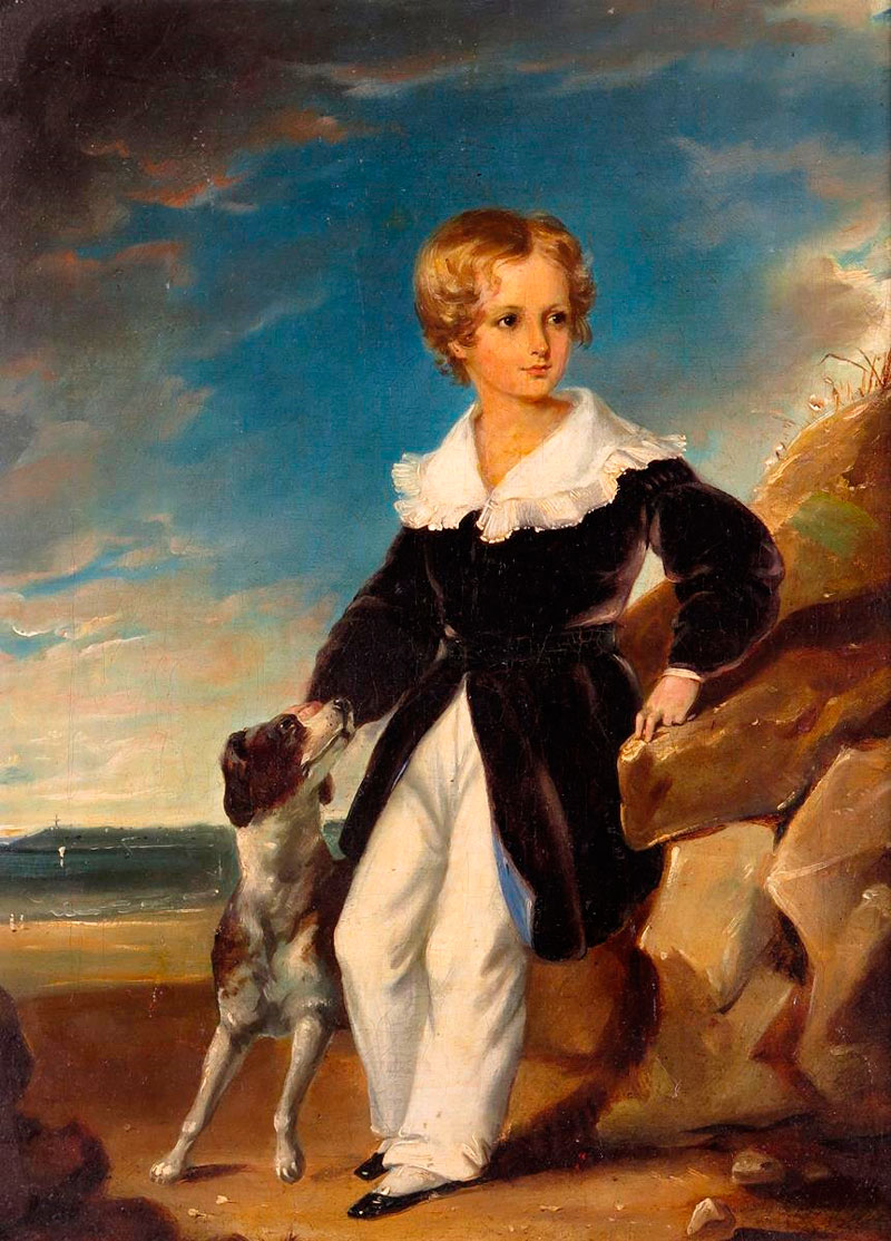 Portrait of a boy with his spaniel (Портрет мальчика со спаниелем)