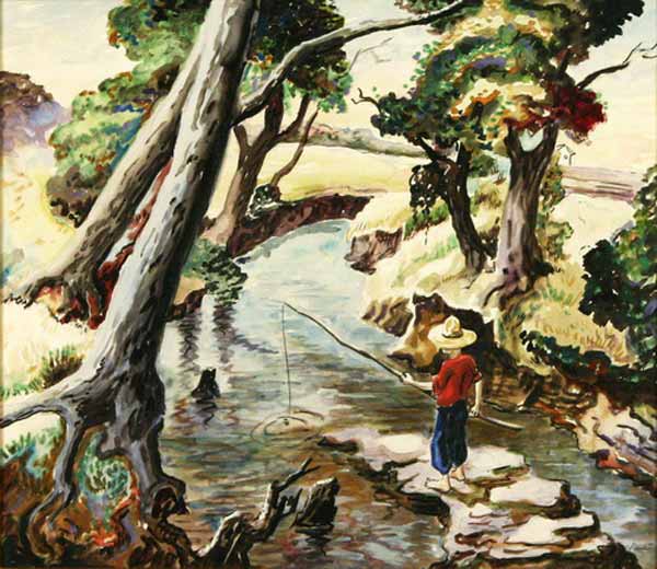 Boy Fishing (Рыбачущий мальчик), 1930s