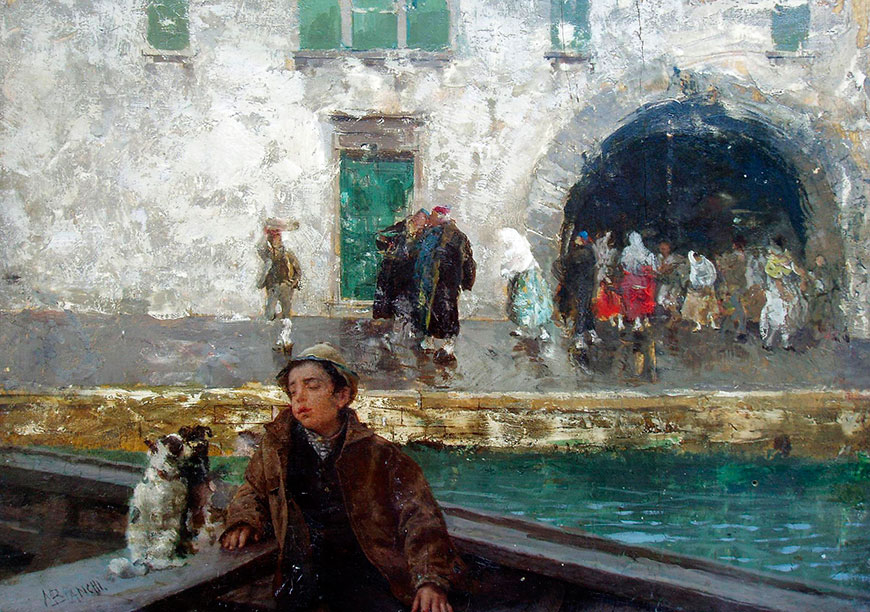 A Boy in a Boat on a Canal (Мальчик в лодке на канале)