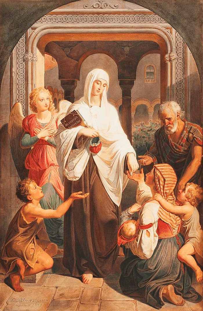 St Elizabeth distributing alms (Св. Елизавета, раздающая милостыню), 1849