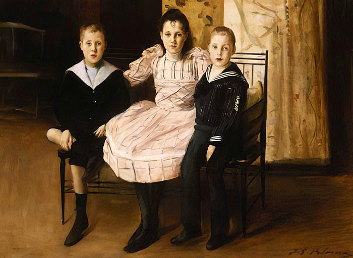 Henry Bernstein and his Brother and Sister (Генри Берштейн с братом и сестрой), 1892