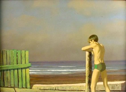 Boy standing near ocean (Мальчик, стоящий вблизи океана), 1969