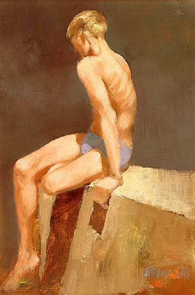 Boy Seated on a Rock (Мальчик, сидящий на скале), 1969