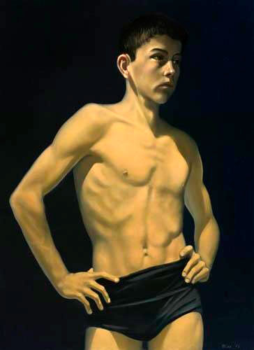 Standing Boy in Dark Swim Trunks (Стоящий мальчик в тёмных купальных плавках), 1958