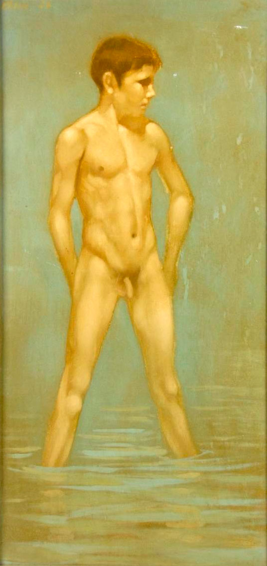 Young male standing nude (Молодой человек, стоящий обнажённым)