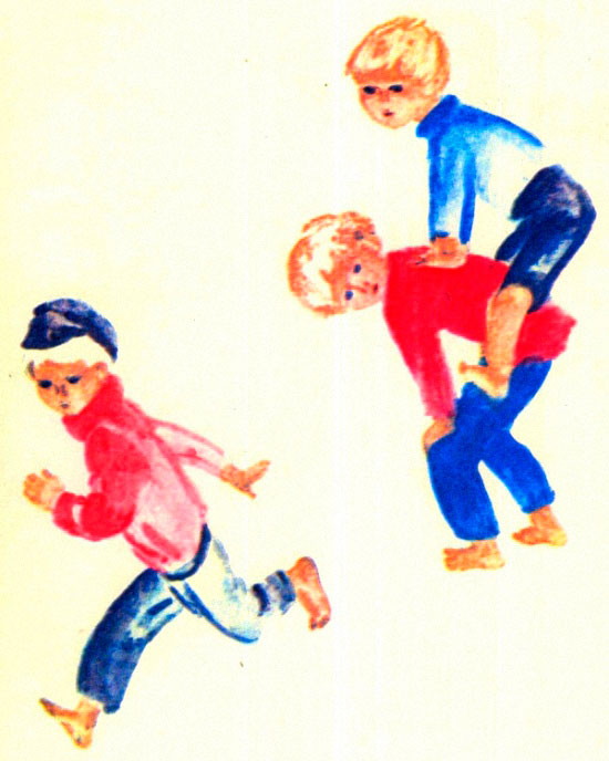 илл. к стихотворению А. А.Прокофьева «Чехарда»/ill.for «Leapfrog» by A.A. Prokophiev, 1984