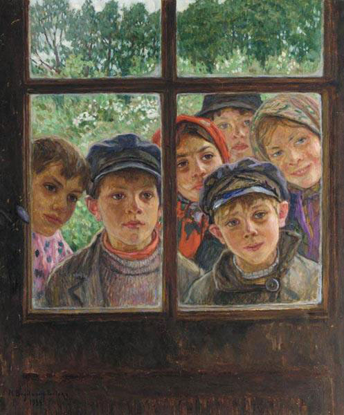 Дeти в oкнe (Children in the window)