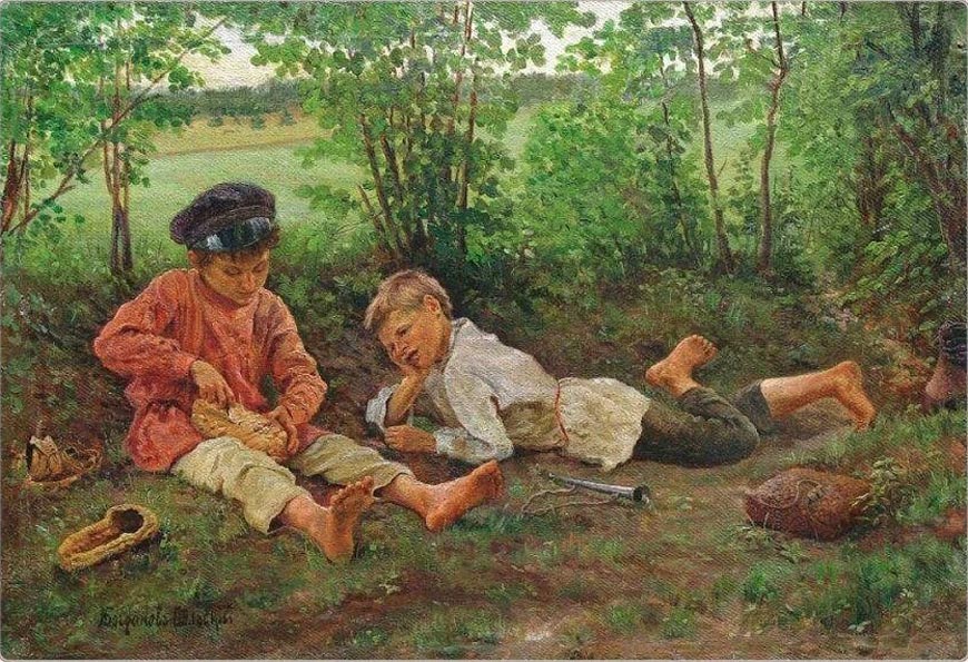 Дети на опушке (Children at the edge of the forest), 1900-е