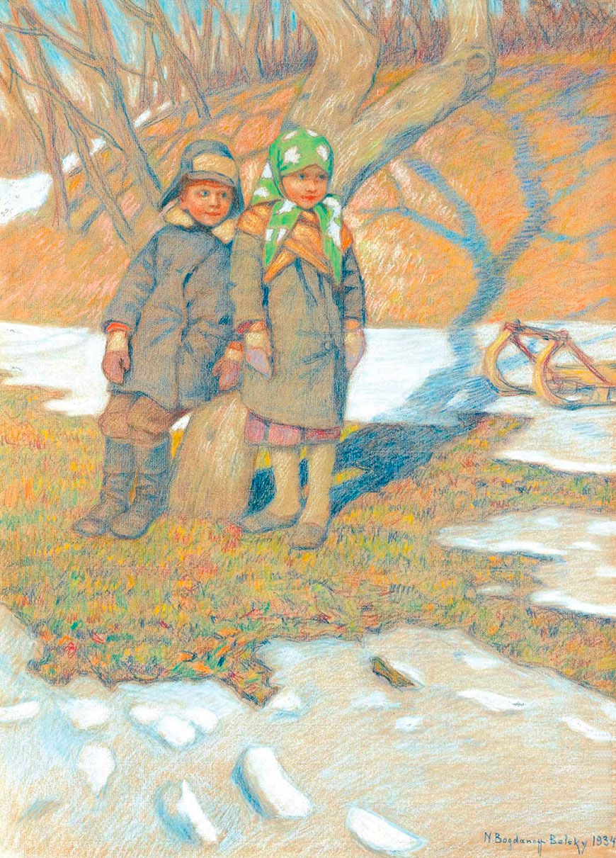 Дети у снега (Two Children in the Snow), 1934