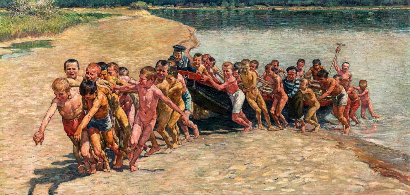 Играющие рыбачки (Playing fisher boys), 1920/30s