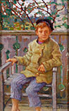 Little boy on a chair