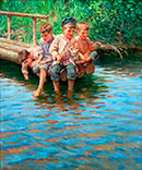 Children Fishing