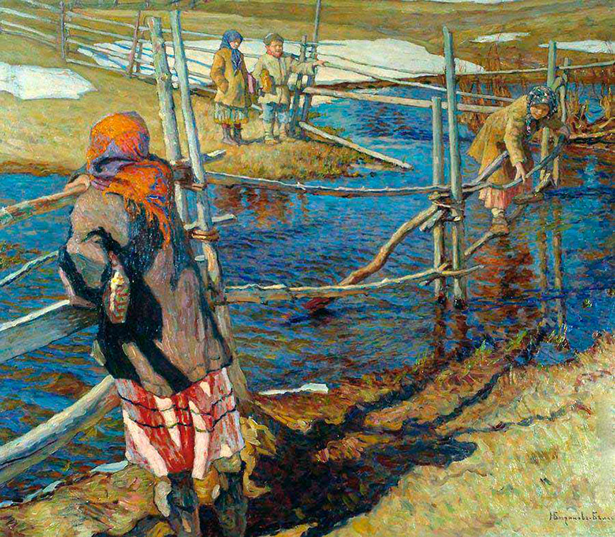 Переправа (Crossing by the river), 1915