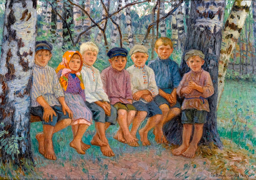 Дeти нa cкaмeйкe (Children on the bench)