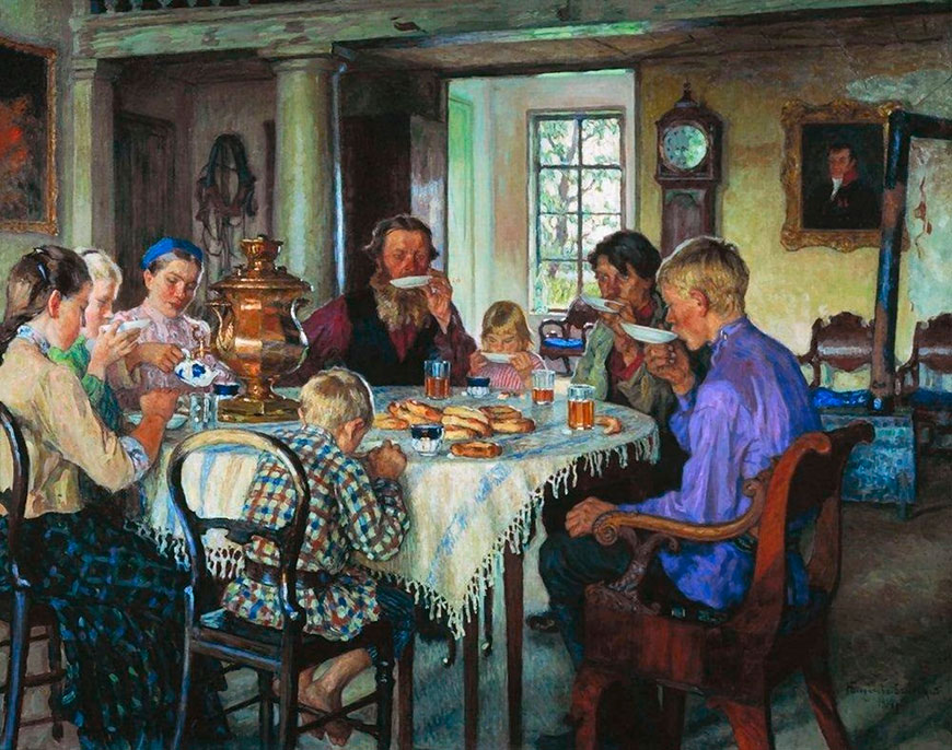 Новые хозяева. Чаепитие (The new owners. Teatime), 1913