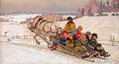 The sleigh ride or Returning from school